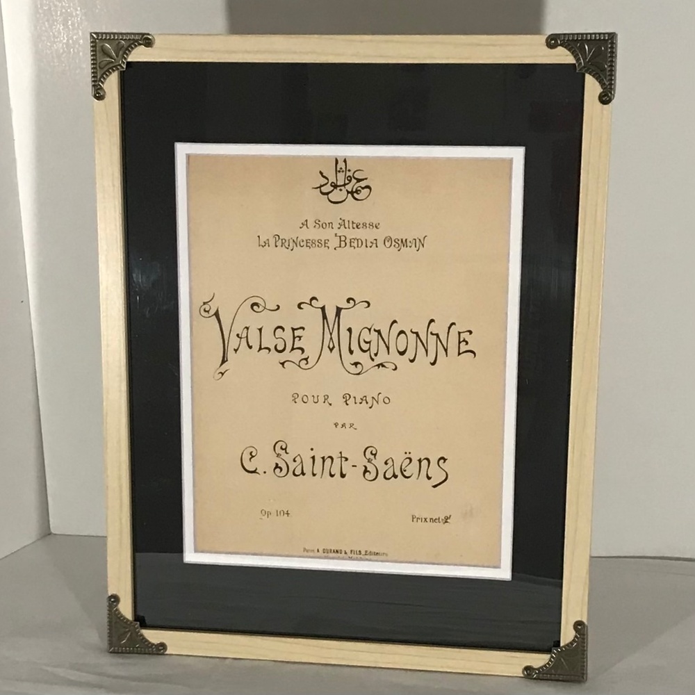 Sheet Music Custom Art Pieces - Classical Series "Valse Mignonne"